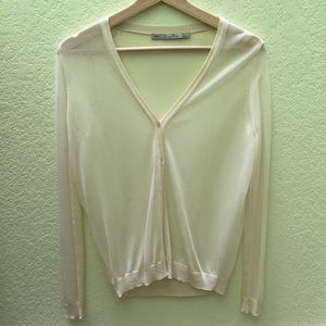 Zara transparent light cardigan XS